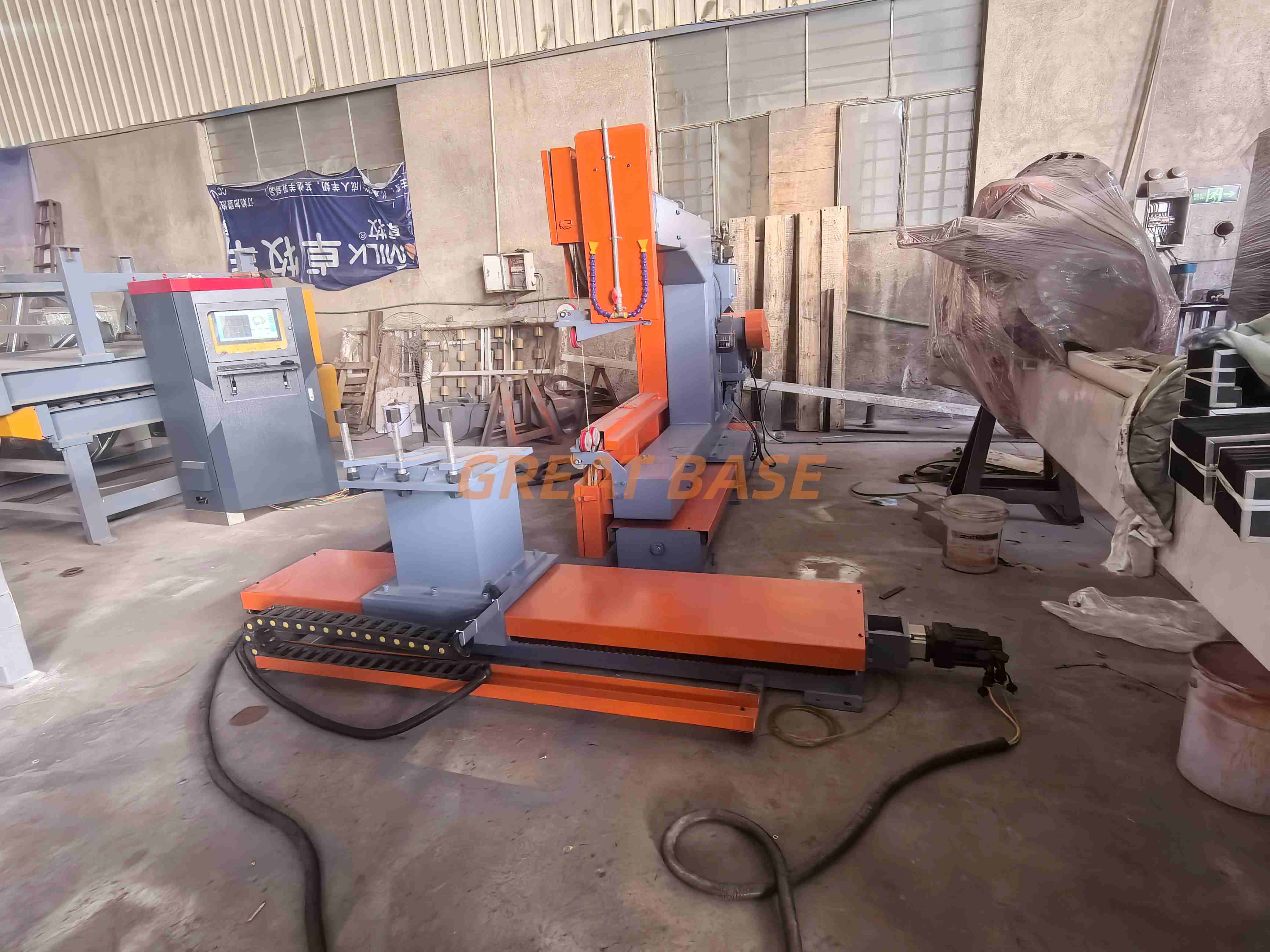 Factory Direct Great Base GBMSJ-1200 CNC Wire Saw Machine Radius Kerbstone Processing