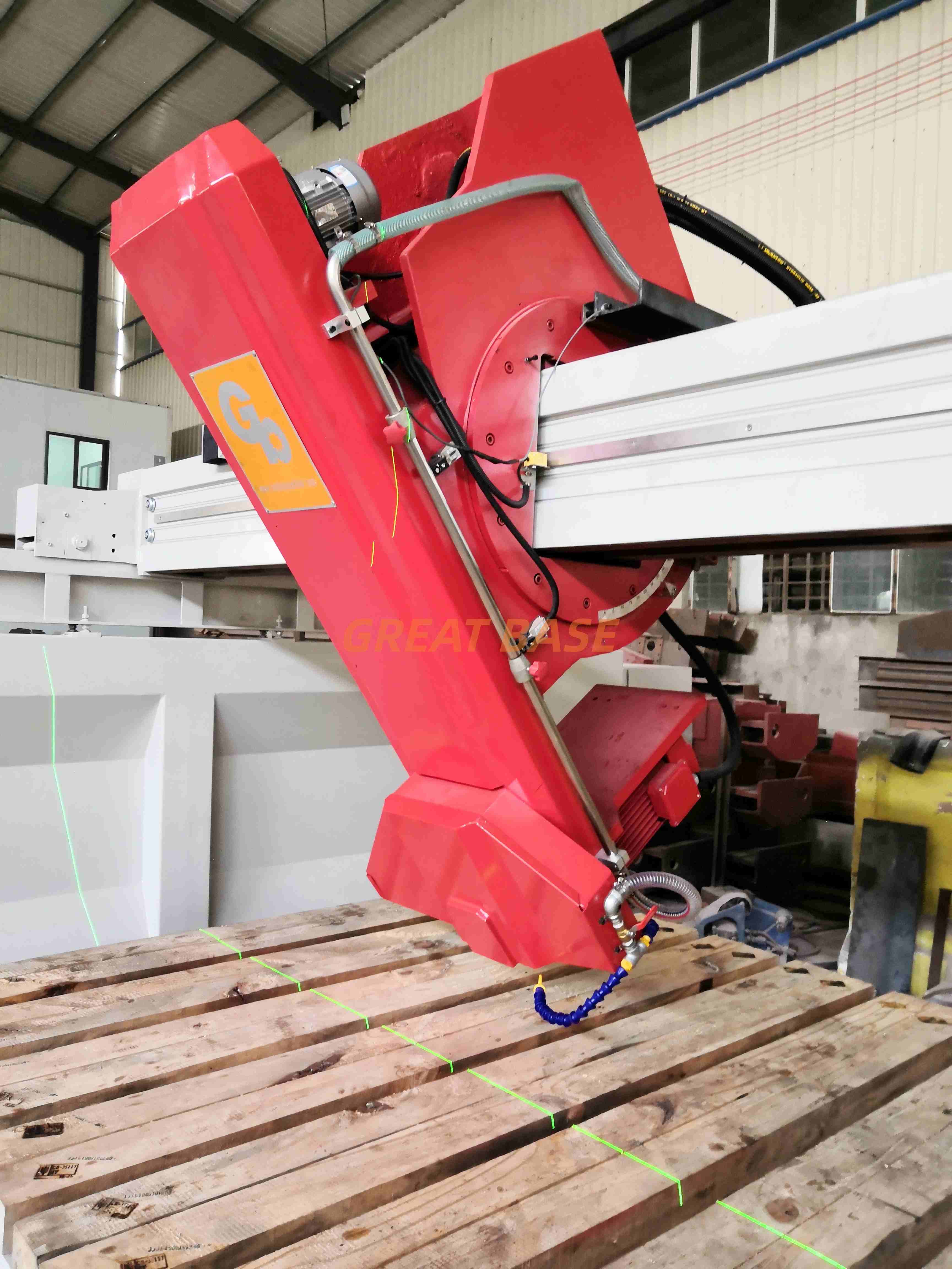 Factory Direct GBHW-625 Automatic Bridge Cutting Machine (Cutter Head Tilting 45°) for Granite Marble Stone Cutting