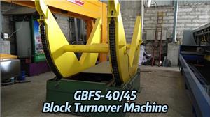 GreatBase GBFS-45 Stone Block Turnover Machine with 90 Degree Coil Upender Chain Drive Design for Raw Marble Granite Handling