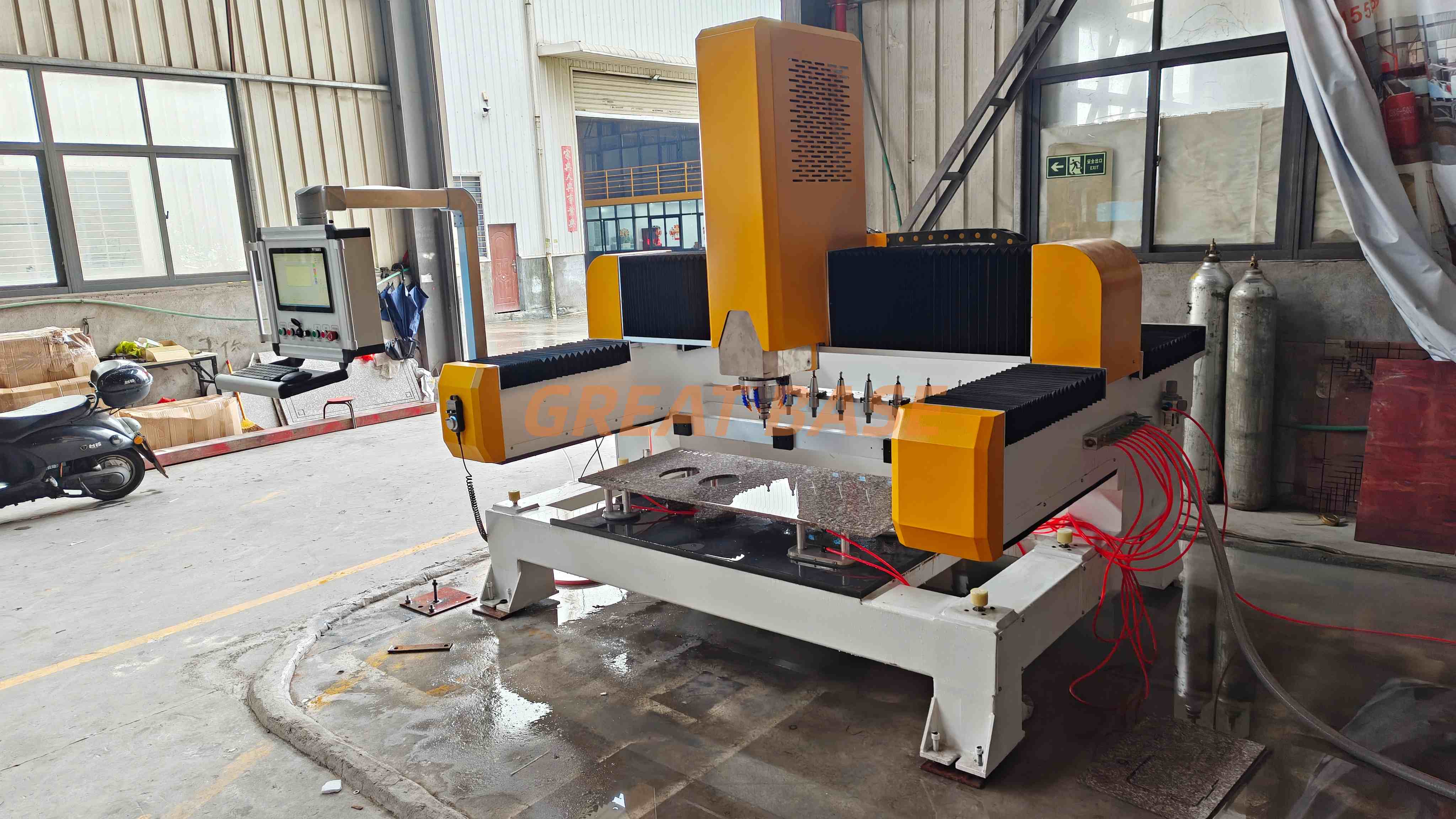 Factory Direct Granite Marble GBHW Automatic 3 Axis Mini CNC Processing Center Countertops Processing Machine