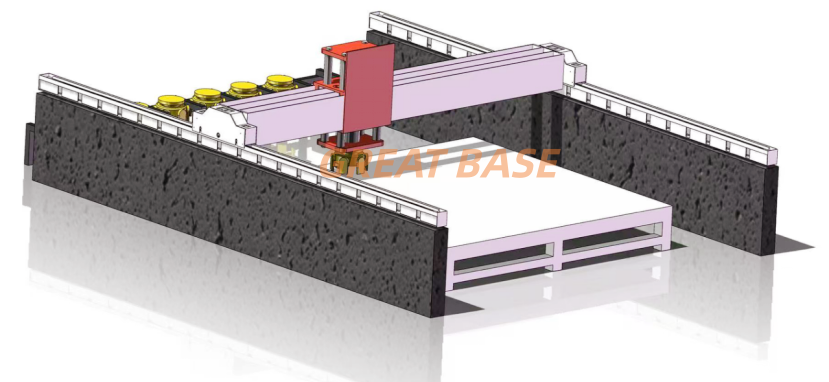 Full Automatic QSM-2000H Multi Heads Stone Polishing Bridge Type Polishing Machine for Marble Granite Slab and Concrete