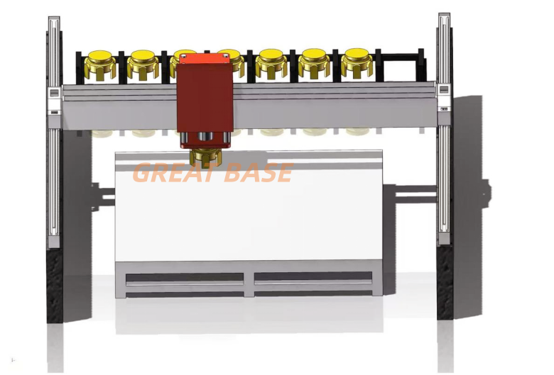 Full Automatic QSM-2000H Multi Heads Stone Polishing Bridge Type Polishing Machine for Marble Granite Slab and Concrete