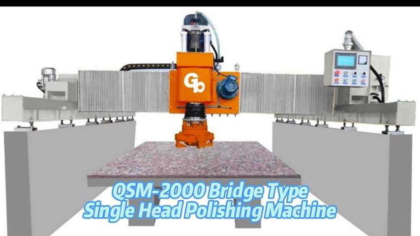 Great Base QSM-2000 Bridge Type Single Head Polishing Machine Marble Granite Slabs Polishing Machine