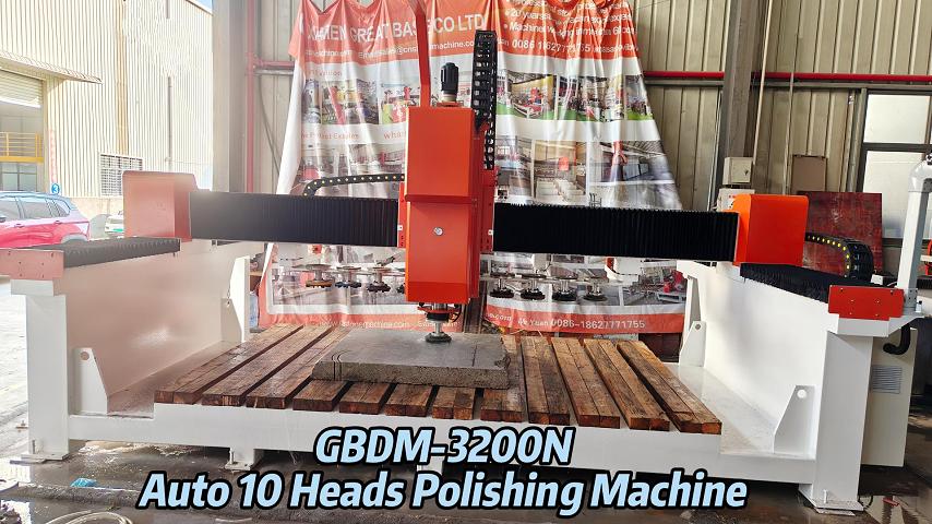 New Product Great Base GBDM-3200N Integrated Automatic 10 Heads Stone Polishing Machine