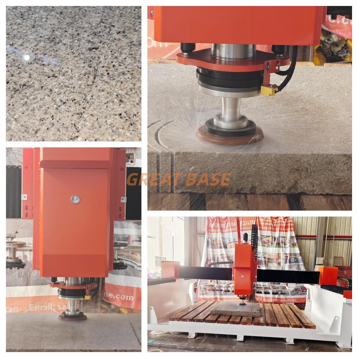 Integrated Automatic 10 Heads Stone Polishing Machine