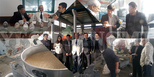 Des clients indiens sont venus visiter notre usine pour le projet Ceramisite Proppant