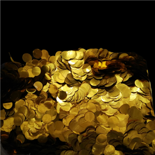 Metallic Gold Confetti Circle