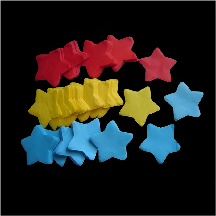 table stars confetti