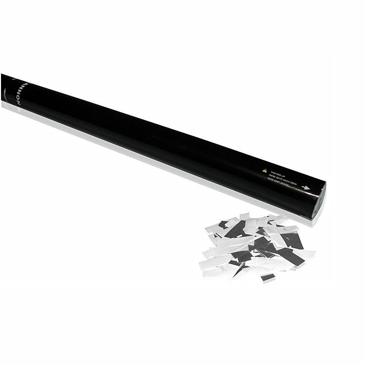 80H Zilveren Confetti Poppers Bulk