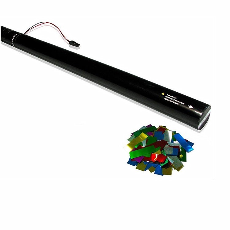 80 cm gekleurde metalen confetti poppers