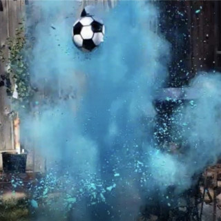 Gender Reveal exploderende voetbal