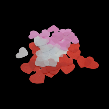Papieren confetti in hartvorm