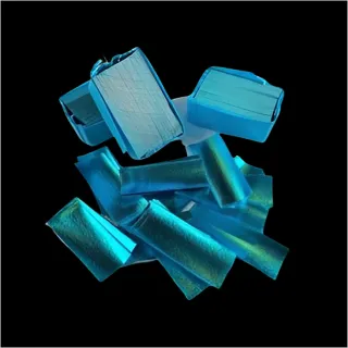 Biodegradable metallic confetti 55*17mm 4