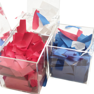 Mix colors Red White and Blue Paper Confetti