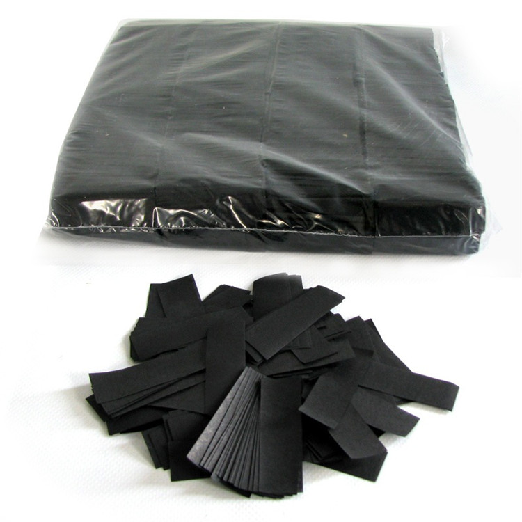 black confetti paper