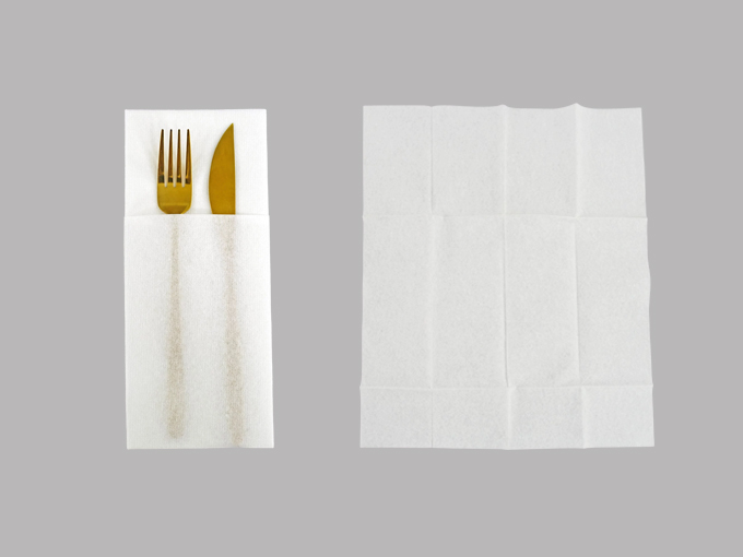 Serviette de table blanc couteau fourchette cuillère serviette de poche