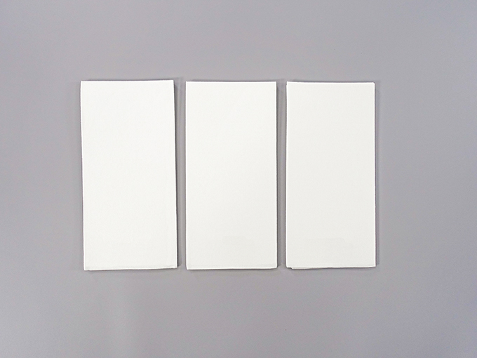 Serviettes de table airlaid au toucher lin blanc 30 x 43 cm