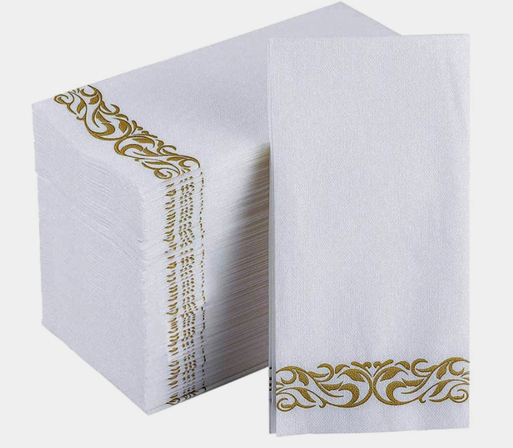 White Paper Dinner Napkins With Color Of Logo