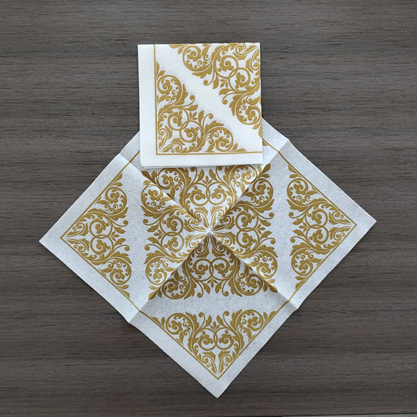 White Printed Paper Napkins