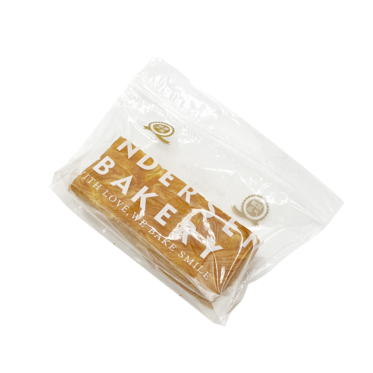 पीले जिपलॉक बैग में सफेद ब्रेड