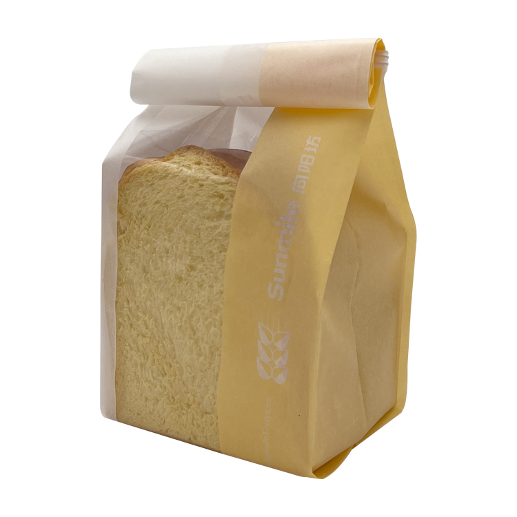 Roti Dalam Beg Kertas Kraft Tali Timah Dengan Tingkap