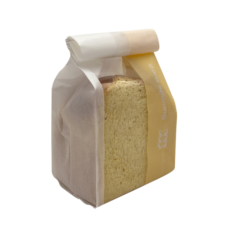 Food Bread Packaging Paper Pouch Bags With Window