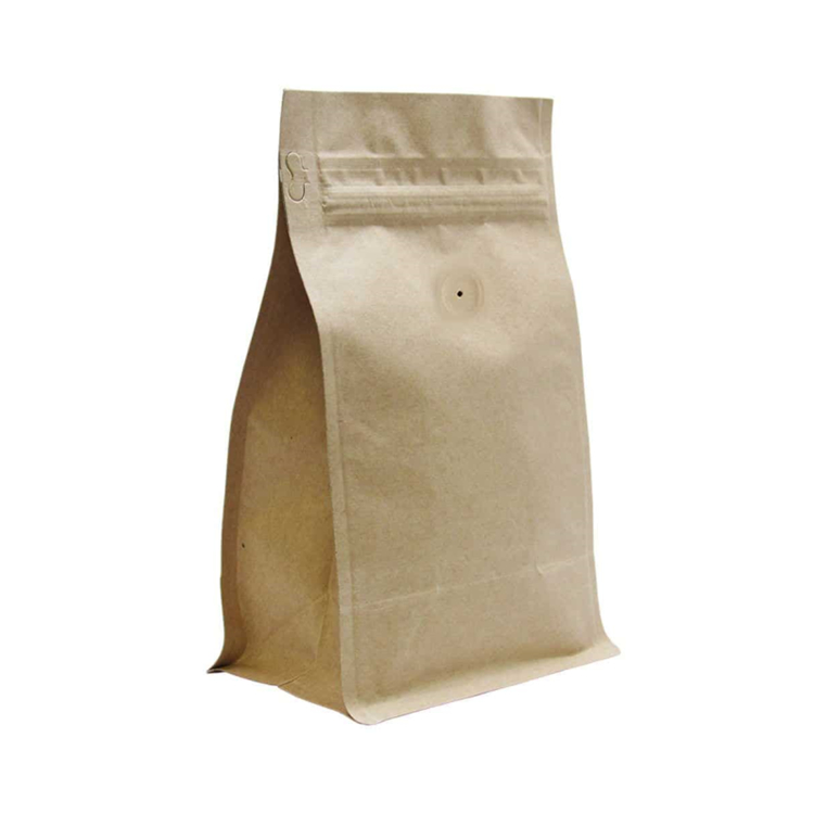 12 oz sacos de saco de café Kraft com válvula
