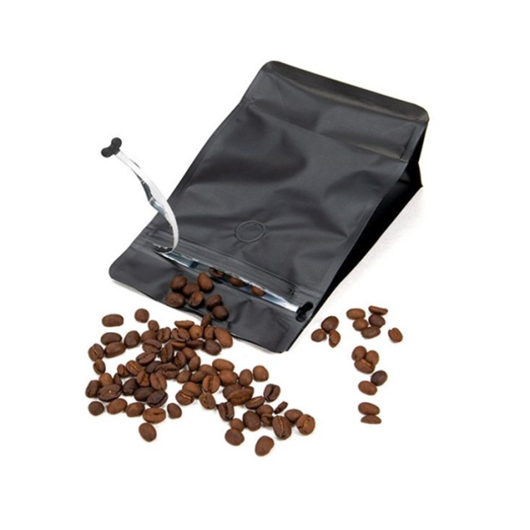 Sacos de sachê de café preto de 1 libra com válvula