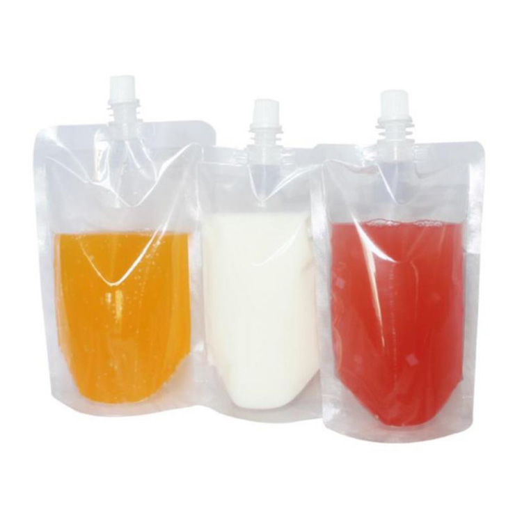Opstaande zakjes voor vloeistoffen met tuitverpakking
