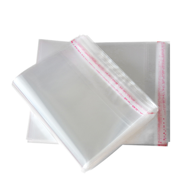 Bolsa de Opp adhesiva con tira de pegamento autosellante transparente
