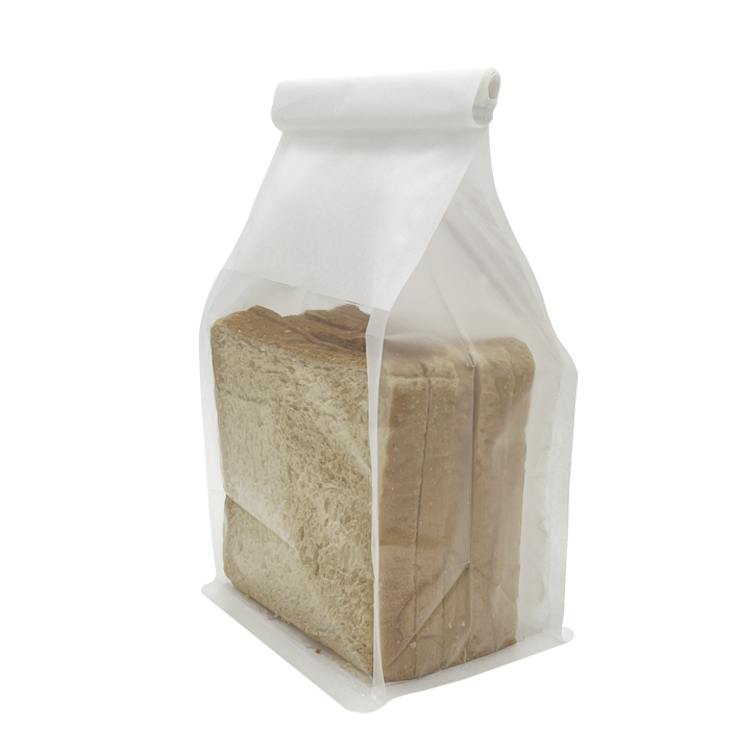 Sacos de papel para embalagem de pão de comida com janela