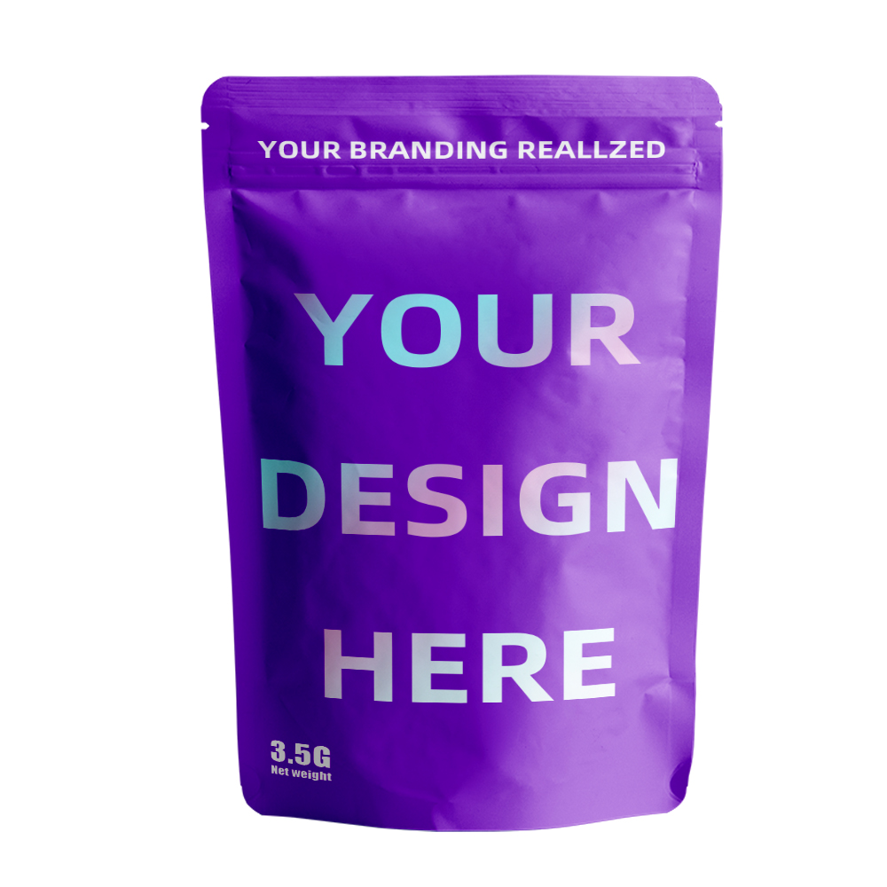 custom print stand up zipper pouches aluminium foil bag