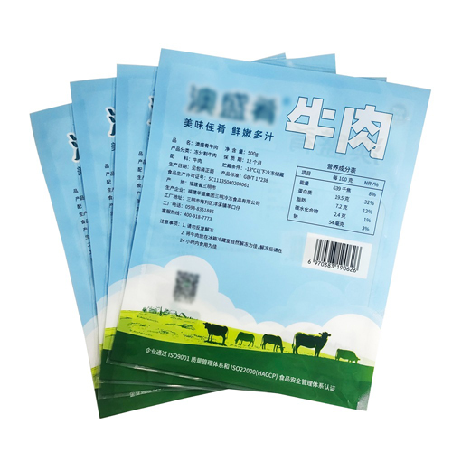 Printed Frozen Food Packaging Vacuum Pouches Food Bags