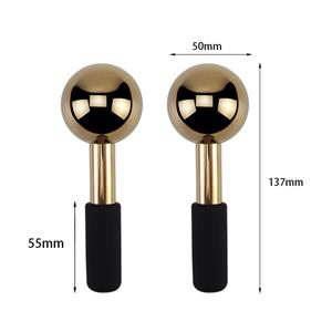 Stainless steel ice globes -Rose gold with silicone handle