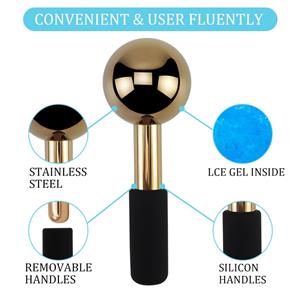 Stainless steel ice globes -Rose gold with silicone handle