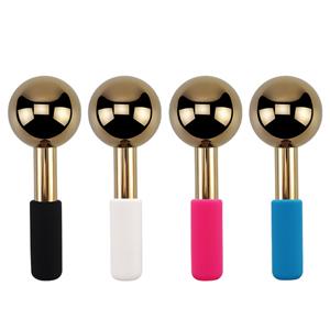 Stainless steel ice globes -Rose gold with silicone handle