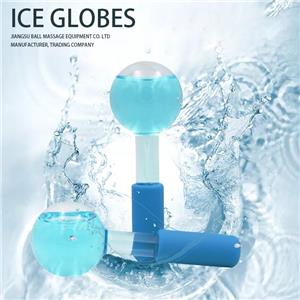 High-borosilicate Glass facial ice globes -transparent-blue