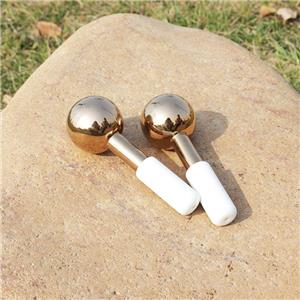 Stainless steel ice globes -Rose gold with silicone handle