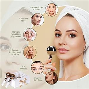 Stainless steel ice globes -Rose gold with silicone handle