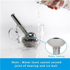 Stainless steel 360 degree rorating facial ice globes -Silver
