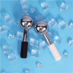 Stainless steel 360 degree rorating facial ice globes -Silver
