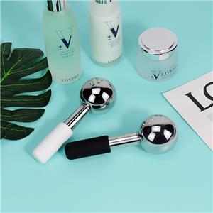 Stainless steel 360 degree rorating facial ice globes -Silver