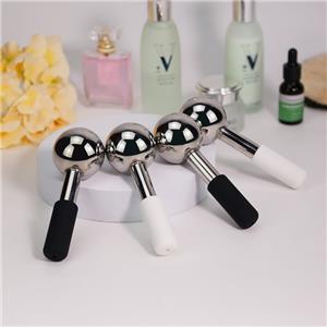 Stainless steel 360 degree rorating facial ice globes -Silver
