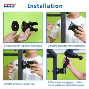 Multifucntional Massage gun holder-with suction cup and screw