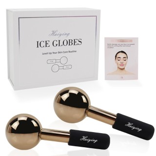 2022 stainless steel face ice globes magic ice facial globes