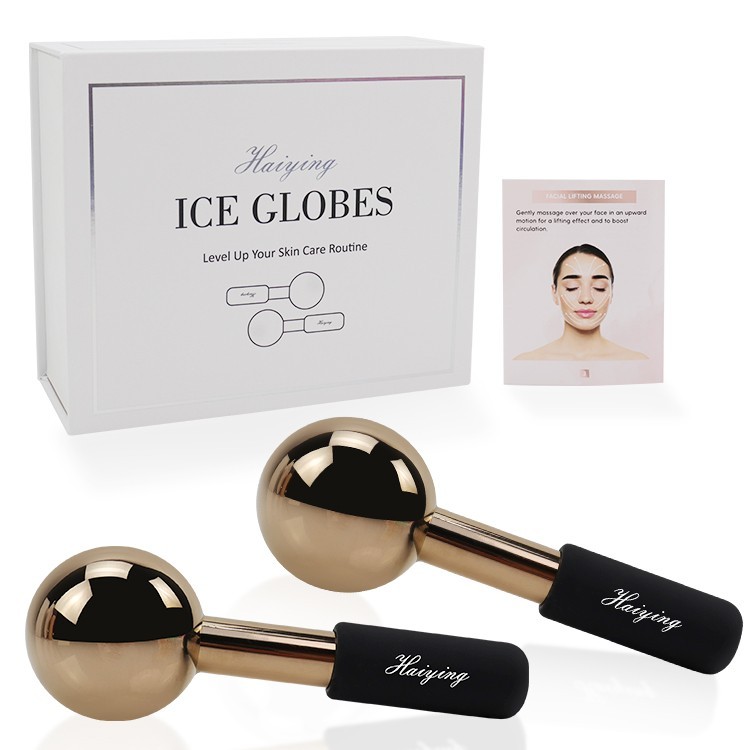 2022 stainless steel face ice globes magic ice facial globes