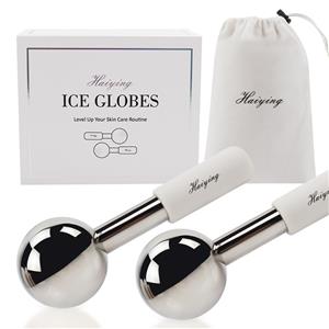2023 custom Logo Stainless Steel Cooling Roller Ice Cryo Sticks Face Massager Metal Ice Globes For Facials