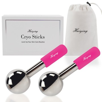 Hot Magnetic Gift Box Cryo Stainless Steel Ice Magic Facial Globes for Eye Massager Metal Cooling Globes