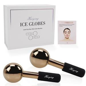 2023 custom Logo Stainless Steel Cooling Roller Ice Cryo Sticks Face Massager Metal Ice Globes For Facials