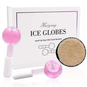 Mini Face Massage Glass Ice Crystal Globes Cryo Sticks Facial Ice Globes For Face